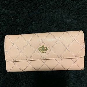 Pink gold crown wallet